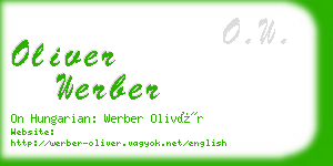 oliver werber business card